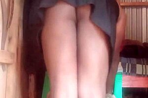 Watch SexyJayla254 stroke her huge black cock and cum!