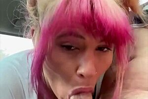 Real Amateur Meets On Street For Outdoor Car Encounter