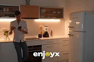 Busty Latinas Sara Retali and Sheila Ortega Share Huge Cock in Kitchen Threesome