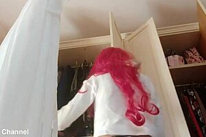 Ops Ops Upskirt I Pull Up My Mini Skirt and Show Asshole Wet Pussy Thong Cameltoe in Bedroom Roleplay