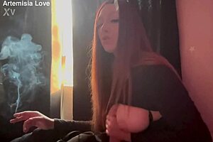 Hot Horny Milf Artemisia Love Showing Her Big Boobs Smoking Cigarettes Fetish Sesh