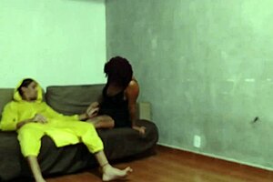 Caught Nerdy Pikachu Cosplayer Masturbating in Living Room