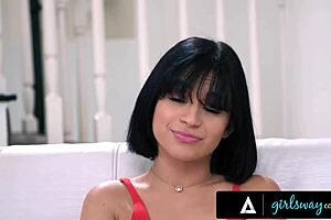 Girlsway - Mischievous Petite Aria Valencia Is Taught A Hard Lesson By Angry Milfs Lesbian Gangbang 😈