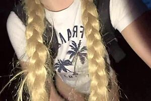 Girl Touches Pussy And Tits In Jungle