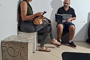 Flash of Dick in Dentist's Waiting Room: She Groped It