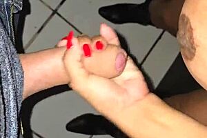 latina housewife at gloryhole party, guy couldn't satisfy me, husband licked pussy