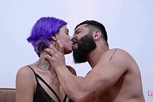 Colorful-Haired Slut Begs for Anal Creampie and Pussy Cum