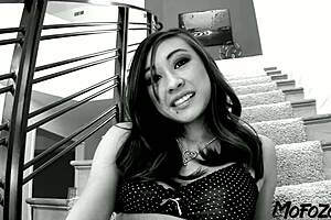 Slim College Student Gets Fucked Hard On The Stairwell By Big Cock