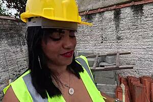 I imagined workers fucking my hairy pussy outdoors with toys