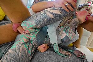 Anuskatzz Crazy Dap With Three Big Cocks.