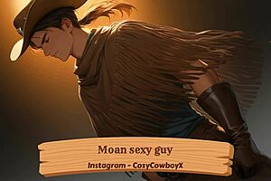 sexy guy moans during solo orgasm