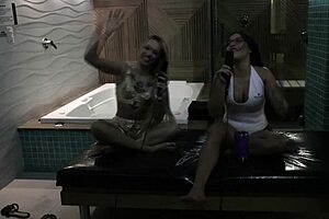 Blonde Naughty Woman Strips After Offering Anal Sex Discount To Client - Bianca Demarchi Sheer Red