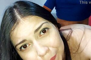 i had awesome sex at home with a naked curvy brunette partner, deepthroating and doggystyle