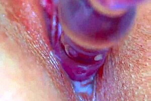 girls explore puffy pussy with glass dildo in sensual homemade session