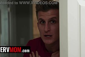 Horny Young Guy Pranks Mature Blonde With His Huge Cock In POV