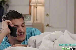 Blonde Masseuse Rubs Naked Wet Body Against Client! Katie Kush Victor Ray