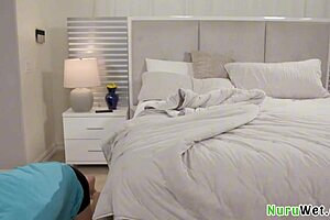 Blonde Masseuse Rubs Naked Wet Body Against Client! Katie Kush Victor Ray