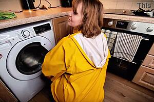 Redhead British Babe Messy Cum Party With Toys