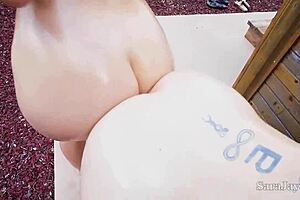 Della Dane Backyard Poolside Sex