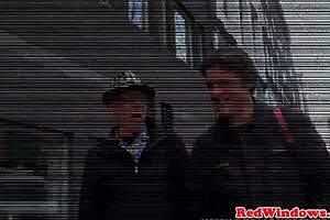 Stockinged dutch pussypounded by prostitute escort in reality close-up cumshot