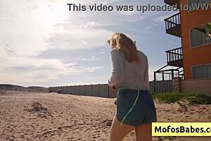 Busty Blonde Sahara Skye Sucks Friend's Cock