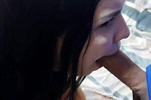 i had awesome sex at home with a naked curvy brunette partner, deepthroating and doggystyle