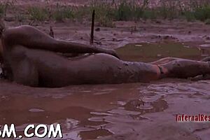 Bound Participant Engages In Intense Toy Stimulation Activity