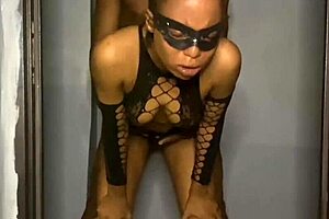 Screaming Slut In Fishnets Begs For Warmth Before Dinner