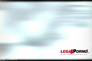 Redhead teen tries double penetration first time