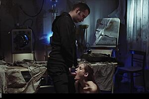 Hot Blonde Tiffany Tatum Freeze Fucked with Overflowing Cum in Mouth