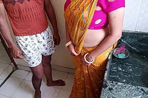 horny married woman gets anal in kitchen while washing dishes moaning loudly