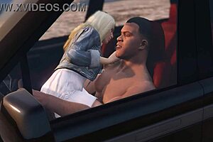 gta 5 franklin enjoys hooker service in car