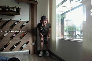 Outdoor webcam flashing and fingering big tits