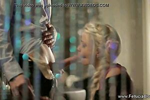 fellucia gives perfect blowjob with swallow facial