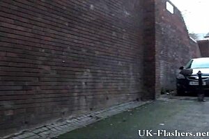 Brummie babe relieves herself outdoors in public