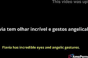 Friend visits home and enjoys young brunette