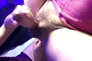 redhead milf teases his big cock with deepthroat and anal fingering
