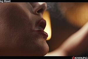 Italian beauty vale nappi smoking porn - natural big ass girl with hairy pussy getting fucked holding cigarette