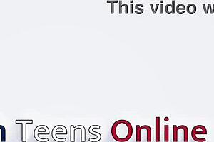 teen student works a plug in her ass