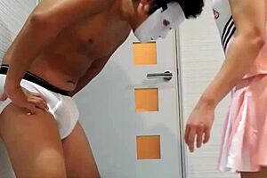 ballbusting session with intense kicks