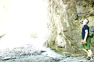 hey, watch that cave girl bend over outdoors for the horny camper's anal assfucking and dildo toys