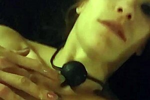 redhead gets into a wild gangbang and plays with all that cum