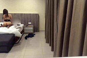 placed hidden cam to record this cheating tinder slut with me