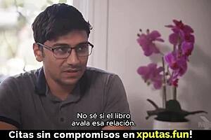 Two beauties enjoy a threesome gathering - spanish sub