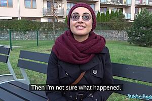 public agent afghan beauty pays for outdoor encounter