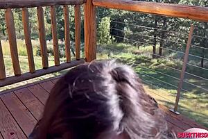 i sucked my boyfriend's cock in the woods and swallowed his cum