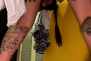 Hot woman in one-on-one action!