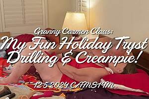 Granny Carmen Claus Enjoys Fun Holiday Tryst
