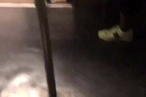 Big ass girl groped on train!