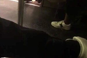 Big ass girl groped on train!